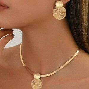 3pcs Elegant Necklace + Earrings Jewelry Set For Women